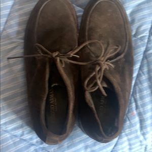 Giorgio Armani suede ankle booties